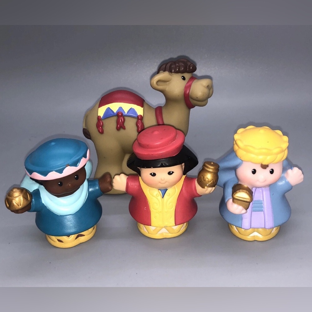 Fisher-Price Little People Nativity Wise Men and Camel with Red, Yellow Saddle